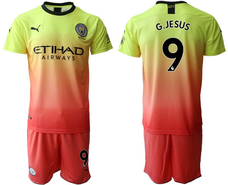 Men 2019-2020 club Manchester City away #9 yellow Soccer Jerseys->manchester city jersey->Soccer Club Jersey